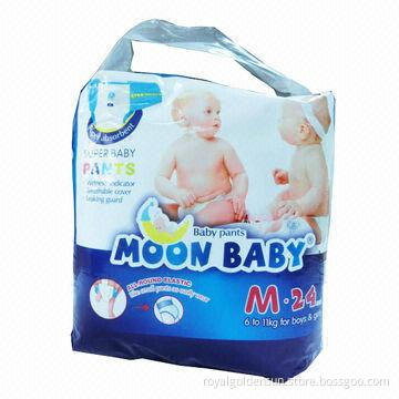 Disposable baby pull-ups with soft nonwoven surface